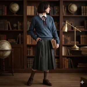 ​Vintage Robert Bruce Plaid V-Neck Sweater